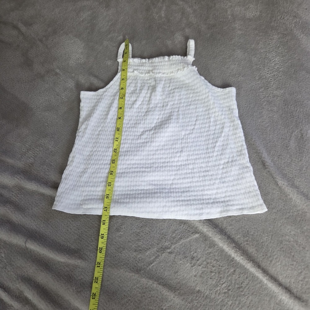 Oshkosh Bgosh Girls Size 10 Sleeveless Smock Tank Top White - Picture 3 of 6